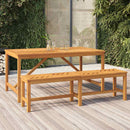 vidaXL tömör akácfa kerti étkezőasztal 150 x 90 x 74 cm