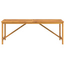 vidaXL tömör akácfa kerti étkezőasztal 200 x 90 x 74 cm