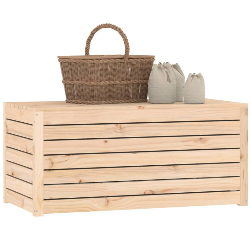 vidaXL tömör fenyőfa kerti láda 101 x 50,5 x 46,5 cm