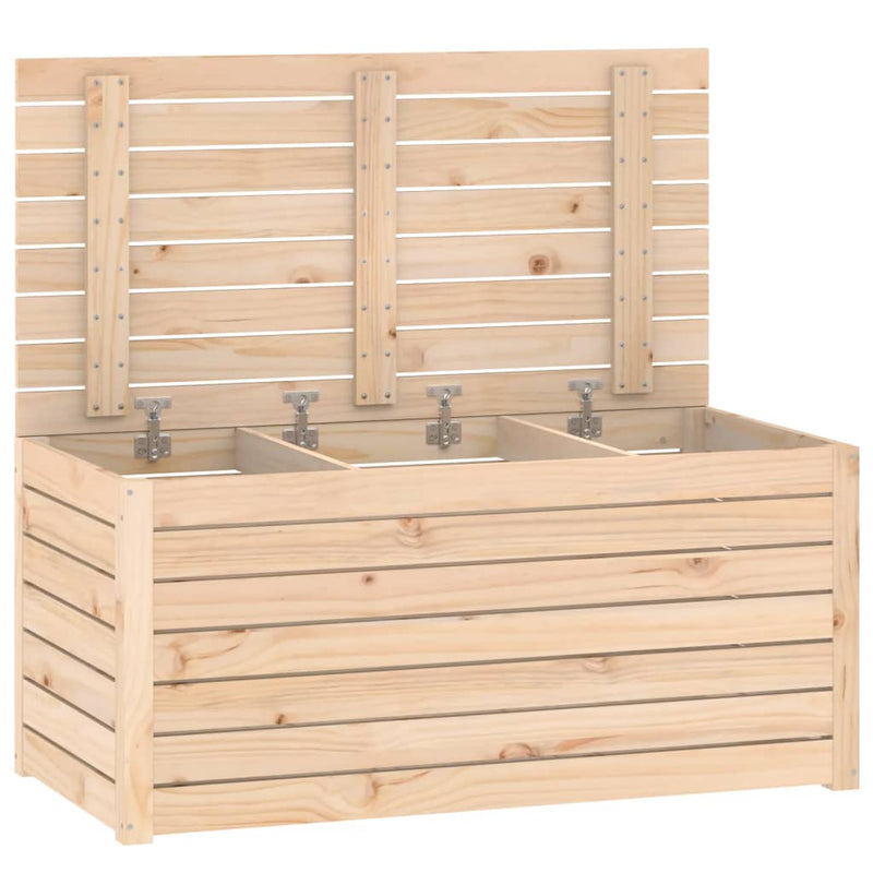 vidaXL tömör fenyőfa kerti láda 101 x 50,5 x 46,5 cm