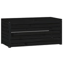 vidaXL fekete tömör fenyőfa kerti láda 101 x 50,5 x 46,5 cm