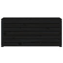 vidaXL fekete tömör fenyőfa kerti láda 101 x 50,5 x 46,5 cm