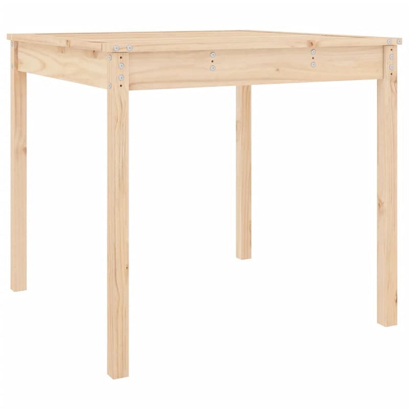 vidaXL tömör fenyőfa kerti asztal 82,5 x 82,5 x 76 cm