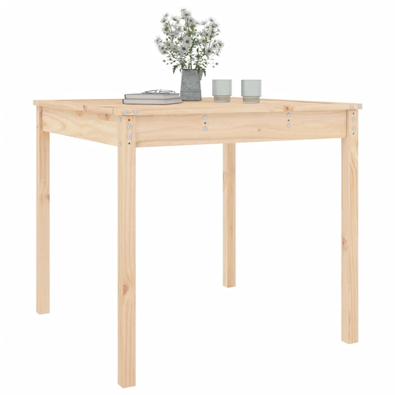 vidaXL tömör fenyőfa kerti asztal 82,5 x 82,5 x 76 cm