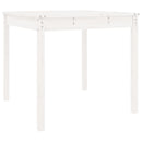 vidaXL fehér tömör fenyőfa kerti asztal 82,5 x 82,5 x 76 cm