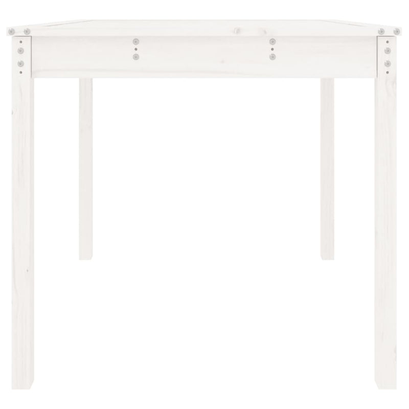 vidaXL fehér tömör fenyőfa kerti asztal 82,5 x 82,5 x 76 cm