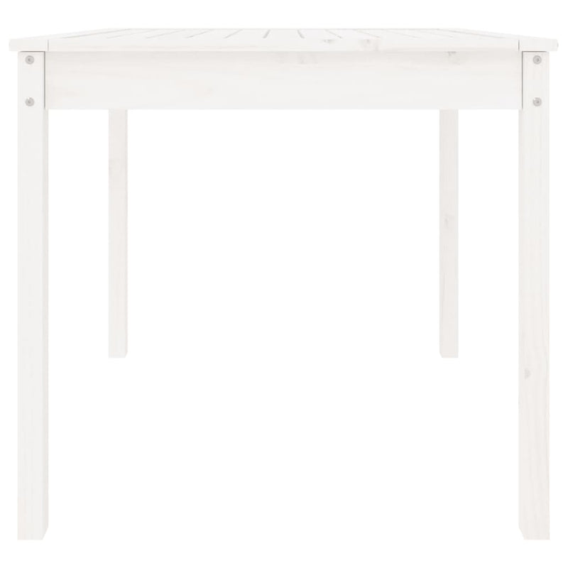 vidaXL fehér tömör fenyőfa kerti asztal 82,5 x 82,5 x 76 cm