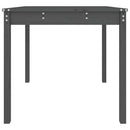 vidaXL szürke tömör fenyőfa kerti asztal 82,5 x 82,5 x 76 cm