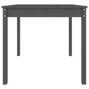 vidaXL szürke tömör fenyőfa kerti asztal 82,5 x 82,5 x 76 cm