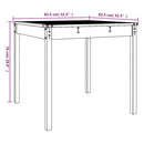 vidaXL mézbarna tömör fenyőfa kerti asztal 82,5 x 82,5 x 76 cm