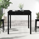 vidaXL fekete tömör fenyőfa kerti asztal 82,5 x 82,5 x 76 cm