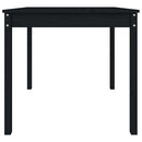 vidaXL fekete tömör fenyőfa kerti asztal 82,5 x 82,5 x 76 cm