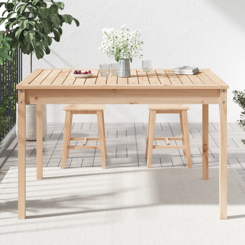vidaXL tömör fenyőfa kerti asztal 121 x 82,5 x 76 cm