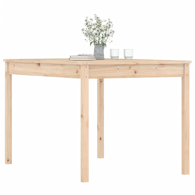 vidaXL tömör fenyőfa kerti asztal 121 x 82,5 x 76 cm