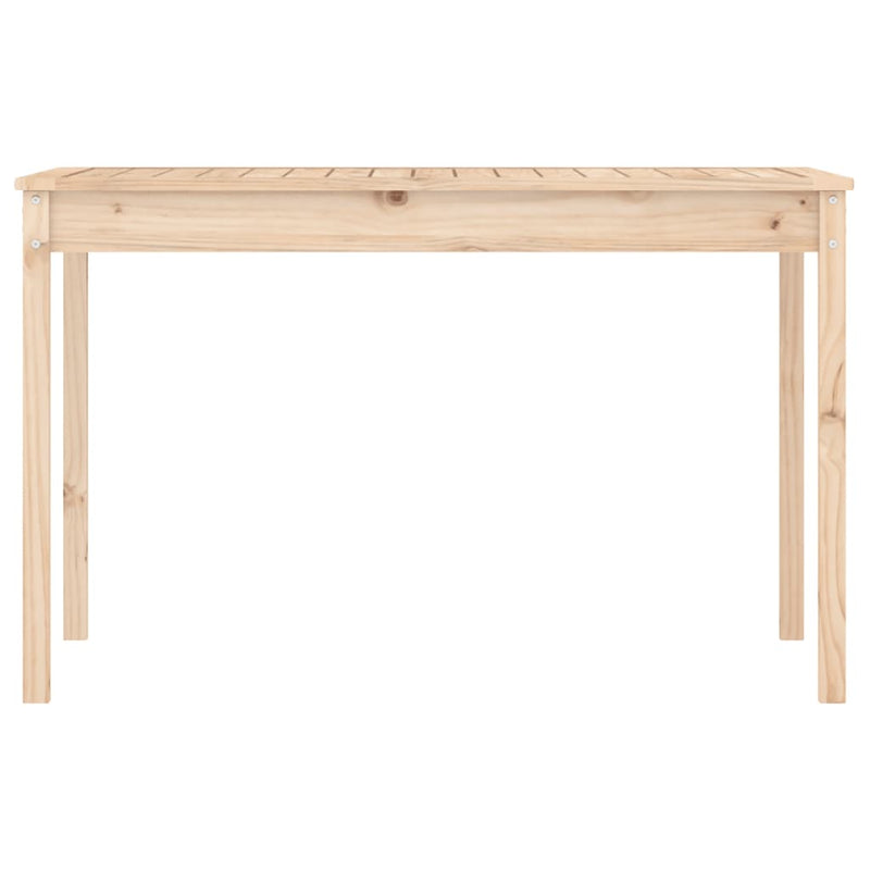 vidaXL tömör fenyőfa kerti asztal 121 x 82,5 x 76 cm