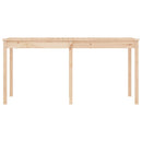 vidaXL tömör fenyőfa kerti asztal 159,5 x 82,5 x 76 cm