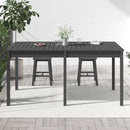 vidaXL szürke tömör fenyőfa kerti asztal 159,5 x 82,5 x 76 cm