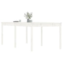 vidaXL fehér tömör fenyőfa kerti asztal 203,5 x 100 x 76 cm