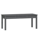 vidaXL szürke tömör fenyőfa kerti pad 109x44x45 cm