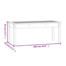 vidaXL szürke tömör fenyőfa kerti pad 109x44x45 cm