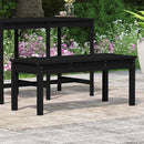 vidaXL fekete tömör fenyőfa kerti pad 109x44x45 cm