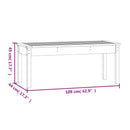 vidaXL fekete tömör fenyőfa kerti pad 109x44x45 cm