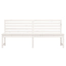 vidaXL fehér tömör fenyőfa kerti pad 201,5 cm