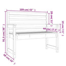 vidaXL tömör duglászfenyő kerti pad 109x48x91,5 cm