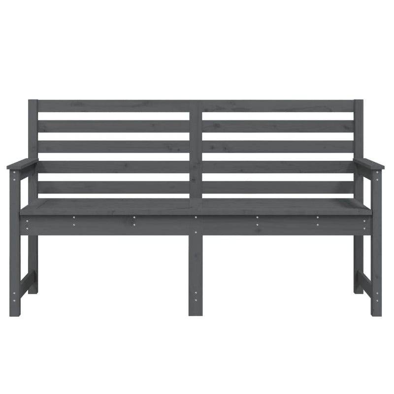 vidaXL szürke tömör fenyőfa kerti pad 159,5x48x91,5 cm