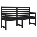 vidaXL fekete tömör fenyőfa kerti pad 159,5x48x91,5 cm