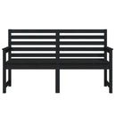 vidaXL fekete tömör fenyőfa kerti pad 159,5x48x91,5 cm