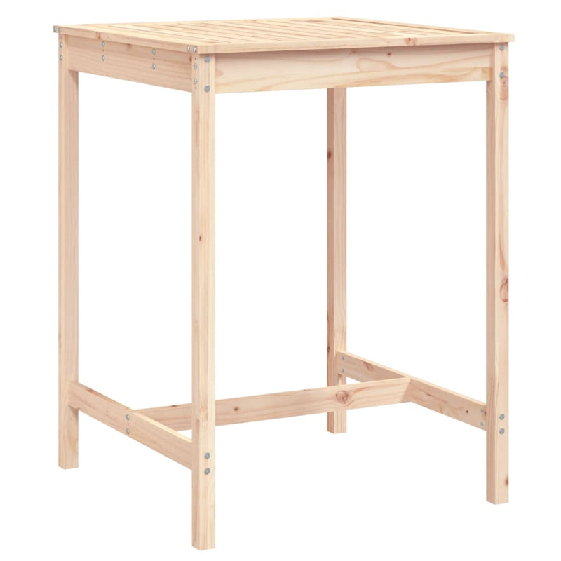 vidaXL tömör fenyőfa kerti asztal 82,5x82,5x110 cm