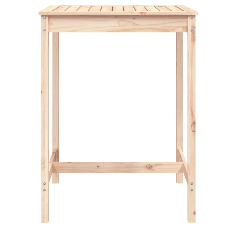 vidaXL tömör fenyőfa kerti asztal 82,5x82,5x110 cm