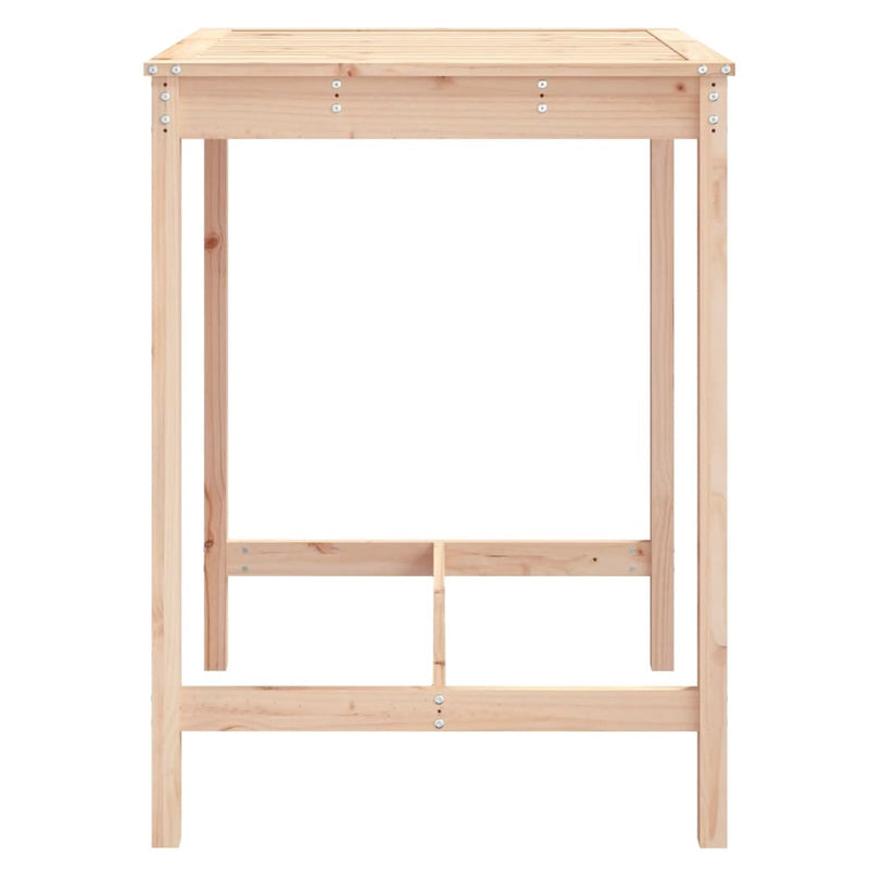 vidaXL tömör fenyőfa kerti asztal 82,5x82,5x110 cm