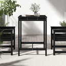 vidaXL fekete tömör fenyőfa kerti asztal 82,5x82,5x110 cm