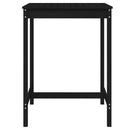 vidaXL fekete tömör fenyőfa kerti asztal 82,5x82,5x110 cm