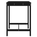 vidaXL fekete tömör fenyőfa kerti asztal 82,5x82,5x110 cm