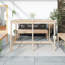 vidaXL tömör fenyőfa kerti asztal 159,5 x 82,5 x 110 cm