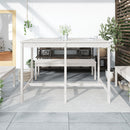 vidaXL fehér tömör fenyőfa kerti asztal 159,5 x 82,5 x 110 cm