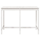 vidaXL fehér tömör fenyőfa kerti asztal 159,5 x 82,5 x 110 cm