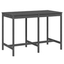 vidaXL szürke tömör fenyőfa kerti asztal 159,5x82,5x110 cm