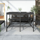 vidaXL szürke tömör fenyőfa kerti asztal 159,5x82,5x110 cm