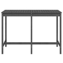 vidaXL szürke tömör fenyőfa kerti asztal 159,5x82,5x110 cm