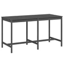 vidaXL szürke tömör fenyőfa kerti asztal 203,5x90x110 cm