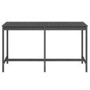 vidaXL szürke tömör fenyőfa kerti asztal 203,5x90x110 cm