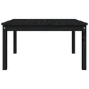 vidaXL fekete tömör fenyőfa kerti asztal 82,5 x 82,5 x 45 cm