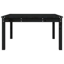 vidaXL fekete tömör fenyőfa kerti asztal 82,5 x 82,5 x 45 cm