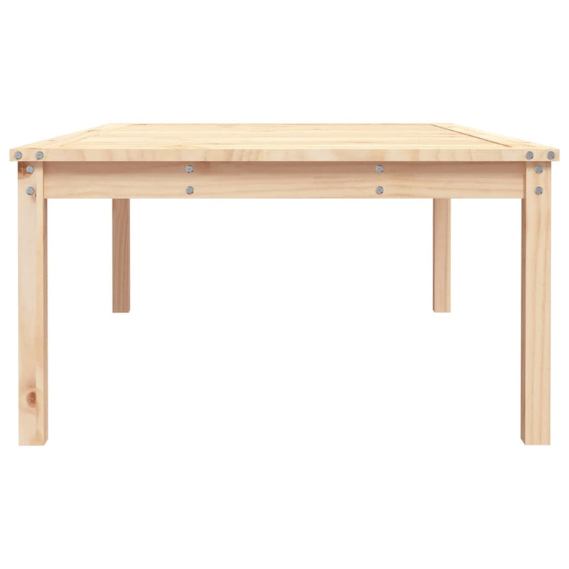 vidaXL tömör fenyőfa kerti asztal 121x82,5x45 cm