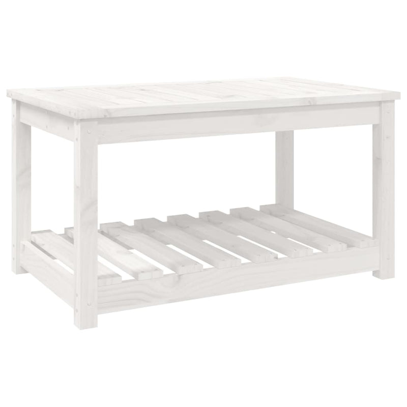 vidaXL fehér tömör fenyőfa kerti asztal 82,5x50,5x45 cm