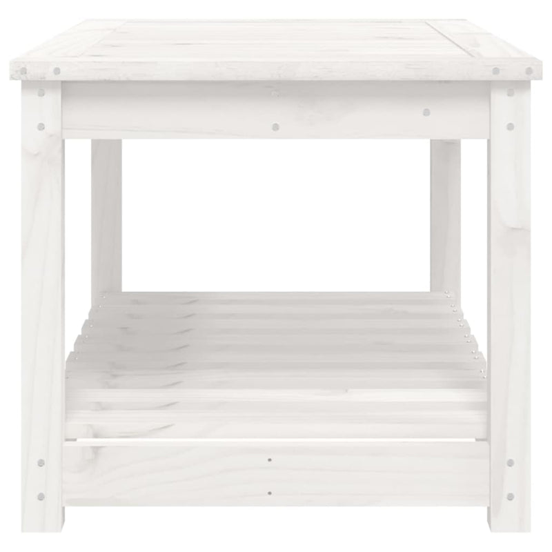 vidaXL fehér tömör fenyőfa kerti asztal 82,5x50,5x45 cm